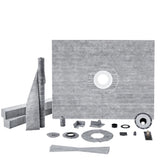 Shower Curb Kit, 1219x1524mm, 60"x48" Shower Pan Kit with 50.8mm ABS Central Flange, Waterproof V952-ABSLYTJHSABSQ8MBXV0
