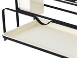 Chopsticks Draining Rack Multifunctional Carbon Steel and PP Kitchen Counter Utensil Holder Black V1294-YM0901-3118240168612