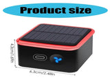 Rechargeable Solar Air Purifier for Desk, Car, Kitchen - Red, ABS Texture V1263-JX-4805
