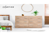 Artiss 6 Chest of Drawers - VEDA Pine FURNI-N-CDR-01-WD-AB