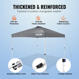 Pop Up Canopy Tent, 10 x 10 ft, 250 D PU Silver Coated Tarp, with Portable Roller Bag and 4 V952-DCSTPS10X10FTASXAV0