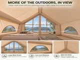 Weisshorn Inflatable A-Frame Camping Tent Large Outdoor Glamping Beige XFSK-KH-DD-ST