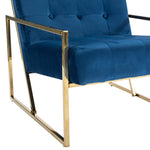 Carman Arm Chair Blue Velvet V43-AC-CRMN