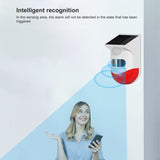 Outdoor Solar Motion Sensor Alarm Outdoor Solar Powered Wireless Security Alarm with Sound and Light V1237-ZY-715-333