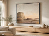 Stone and Sky Floating Frame Canvas Wall Art - Portrait - 60W x 80H cm - Black V767-PP-SS-6080-FB