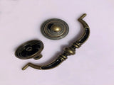 10 Pack Drop Bail Drawer Pull Handles, Shabby Chic Zinc Alloy Cabinet Hardware, Antique Bronze V1188-MS-721-061