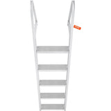 Removable Dock Ladder 5 Steps, 159 kg Load Capacity, Pontoon Boat Ladder with 4'' Wide Step & V952-MTXTCXSJFHXJDO516V0