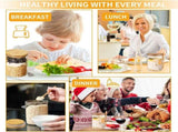 4-pack overnight oats with wooden lids and spoons, 473 ml overnight oats jars, glass food V1259-DP01-BO-290