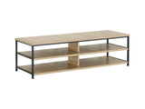 CARLA HOME Tv Stand 3 Tier Open Shelf Entertainment Console - Brown - Rustic - Steel V178-36429