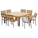 Gardeon Outdoor Dining Set 9 Piece Wooden Table Chairs Setting ODF-V-DINING01-TK-ABC