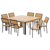 Gardeon Outdoor Dining Set 9 Piece Wooden Table Chairs Setting ODF-V-DINING01-TK-ABC