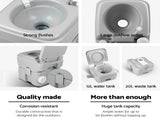 Weisshorn 20L Portable Camping Toilet Outdoor Flush Potty Boating With Bag CAMP-TOILET-20L-T-FC