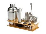 10PCS Home Bartending Kit Stainless Steel with Bamboo Tray Cocktail Mixing Tool Set for DIY Novice V1294-YM0512-3118220298911