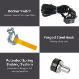 NovaWinch T Series 12V Electric Winch 1133KG 2500LBS NW01071