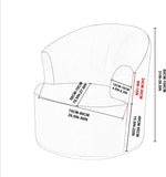1 Pack Swivel Barrel Chair Slipcover Stretch Soft Washable Furniture Protector for Round Club Accent V1189-LC-RY-00234