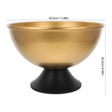 Plated Gold Flower Vase Iron Pot with Wide Mouth for Elegant Table Centerpieces V1192-AZ-W-27576