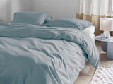 Bedding House Summer Blue Grey Seersucker Cotton Quilt Cover Set King V442-HIN-QUILTCS-SUMMERSEERSUCKER-BLUE-KI