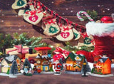 Christmas Set Resin Christmas Scene LED Lighted Miniature Houses Town Christmas V1294-YM0714-10311311