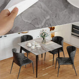 Square Marble Dining Table Sintered Stone Kitchen Table 80x80cm - Modern Restaurant Table with Metal V767-JJ-XZ329-YDL-V1