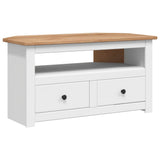 Corner Tv Cabinet White 93x49x49 Cm Solid Pine Panama Range 43_282687