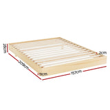 Artiss Bed Frame Queen Size Floating Wooden Mattress Base Platform Timber ODIN WBED-ODIN-Q-WD-AB