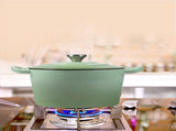 TOQUE 4L Enamel Dutch Oven Pot in Green Colour KT0180-4L-GN