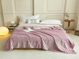 Purple 230 x 200 CM Ultra-Soft Faux Rabbit Fur Plush Sofa Cushion & Bedding Blanket - Luxury V888-ELOSUNG49150