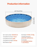Round Pool Liner 24ft Overlap Style Pool Liner 54in Wall Height V952-YCNCROUND24F9N24HV0