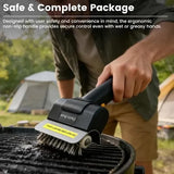 Electric Grill Brush Cordless Rechargeable 304 Stainless Steel Brush Head for BBQ Grills Smokers and V1189-LC-HW-00468