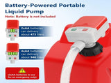 Fuel Transfer Pump with Auto-stop Sensor -3.2 GPM, 3 Tank Adapters, 51" Hose Portable Fuel Pump V1258-DP02-C-335