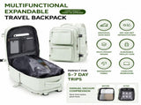 Black 35L Vacuum Compression Travel Backpack with Manual Air Pump, Shoe Zone and 15.6" Laptop House V888-ELOSUNG55195-1
