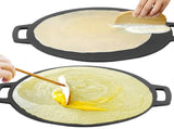 40cm Seasoned Cast Iron Induction Crepes Pan Baking Pancake Tool Pizza Bakeware V324-CS2-FLATPAN-40CM