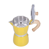 300ML Coffee Pot Moka Maker Coffee Kettle for Gas Stove Ethanol Stove Electrothermal FurnaceYellow V1294-YM0901-3118210170212