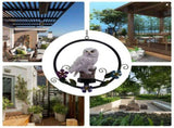 Owl Gifts for Owl Lovers Solar Powered Garden Owl Statue Waterproof Hanging Solar Owl for Outdoor V1369-AZ3-W-05276