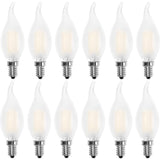 LED Bulb E14 Flame, Candle Shape, Warm White 2700K, 4W Incandescent Equivalent 40W, 400Lm, Pack Of V1188-MS-227-0892