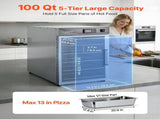 Electric Hot Box Food Warmer, 5-Tier Commercial Warming Cabinet with Water Tray, Single-Door and V952-XXSPBWJ5CDKB3Q9TF001V3