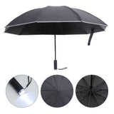 10 Bone Compact Travel Umbrella Sun and Rainproof Black Cloth for Outdoor Activities V1366-AZ2-W-20714