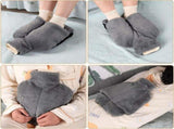 Natural Rubber Foot Warmer 2L Hot Water Bottle with Leak-Proof Screw Cap, Removable Washable Soft V1189-LC-DG-00146