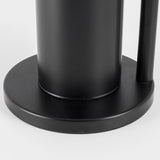 2-in-1 Iron Floor Standing Roll Paper Holder and Bamboo Lid Toilet Brush For Bathroom and V1161-860036