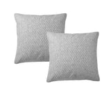 Bianca Pair of Pesaro Grey European Pillowcases 65 x 65cm V442-BCA-PILLOWC-PESARO-GREY-EU