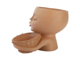 Mannequin Flower Pot Resin Creative Double Flower Pot Face Flower Pot V1294-YM0716-221118TW03-4