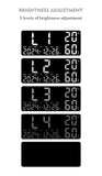 Black Background With Green and White Light Sleek Large LED Digital Wall & Desk Clock - Remote V888-ELOSUNG27420