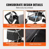 VEVOR Pet Stroller, 4 Wheels Dog Stroller Rotate Brakes, 35lbs Weight Capacity, Puppy Stroller V952-CWTCCGK4QSHD89VDVV0