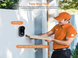 Smart Video Doorbell, Rechargeable Wireless Camera Doorbell V1263-JX-5030