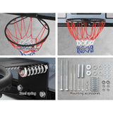 Everfit 45" Basketball Hoop Backboard Wall Mounted Ring Net Sports Pro System BAS-HOOP-D45-BLBK