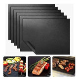 6-Pack Non Stick Grill Mat Oven Mat Baking Mat, 40x33cm, Black V1237-ZY-506-0072