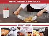 8Pcs Professional Stainless Steel Griddle Spatula Tools With Storage Bag, Griddle Accessories Kit V1188-MS-825-002