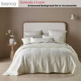 Bianca Kamala Cream Embossed Bedspread Set Single V442-BCA-BEDSPREAD-KAMALA-CREAM-SB