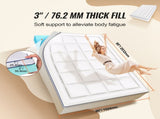 Mattress Topper, Queen Size, 76.2 mm Thickness, Memory Foam, Fiber Fill, Detachable & Washable, V952-DHYCDZ6080INB13V8V0