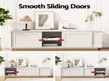 Artiss TV Unit Entertainment Unit Storage Cabinet 160cm White FURNI-L-3C-TV160-WH-AB